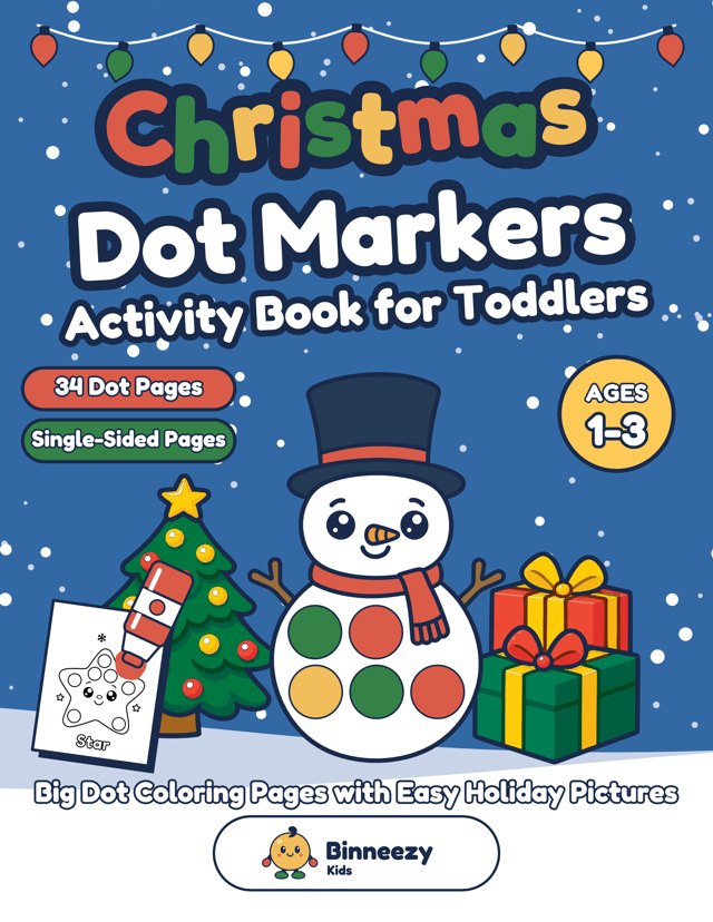 Cover of the Christmas Dot Markers Activity Book for Toddlers